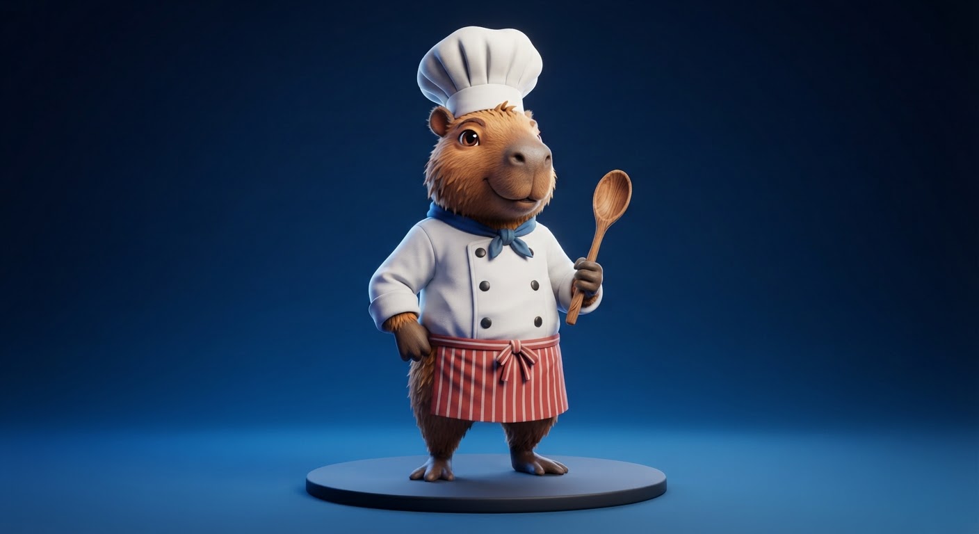 Chef Capy Calm Capy marketplace style