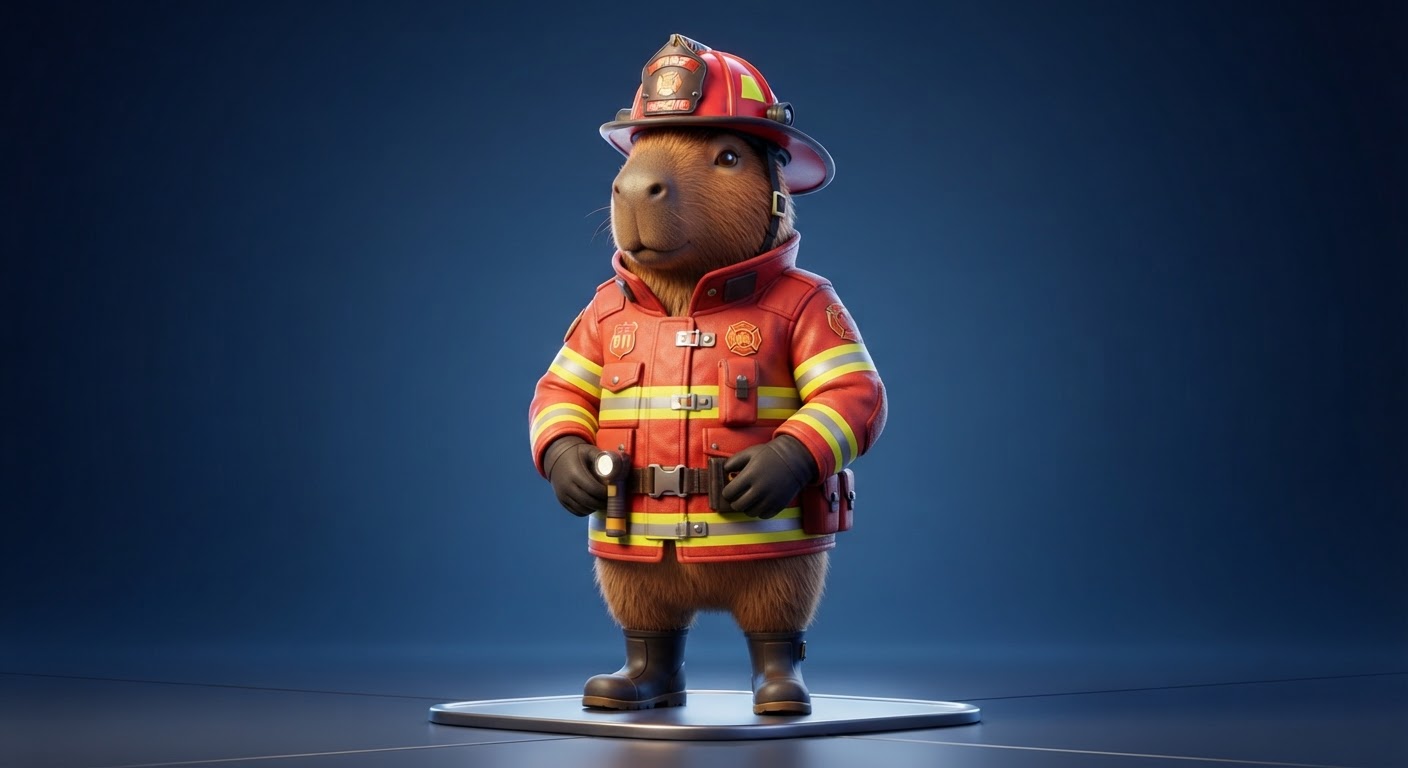 Firefighter Calm Capy marketplace style