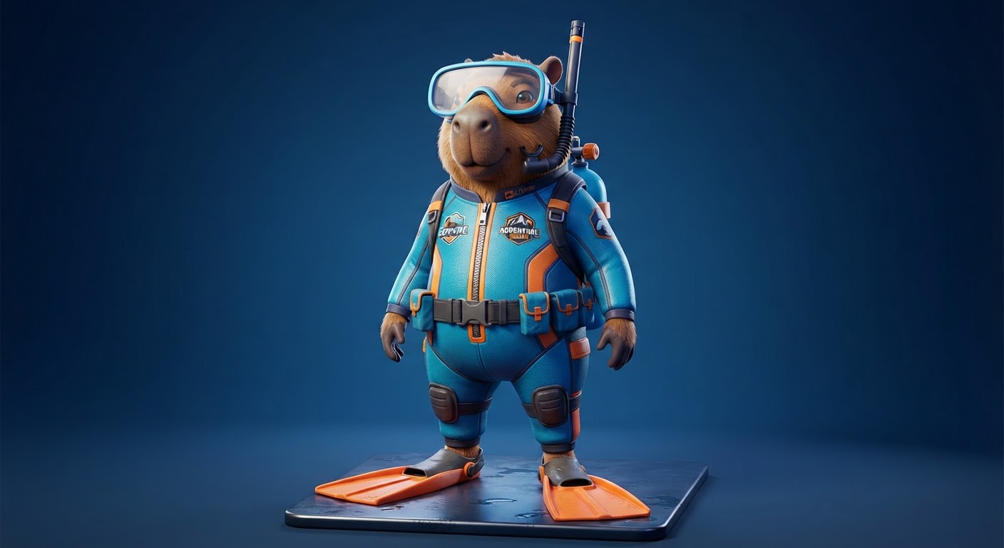 Deep Diver Calm Capy marketplace style
