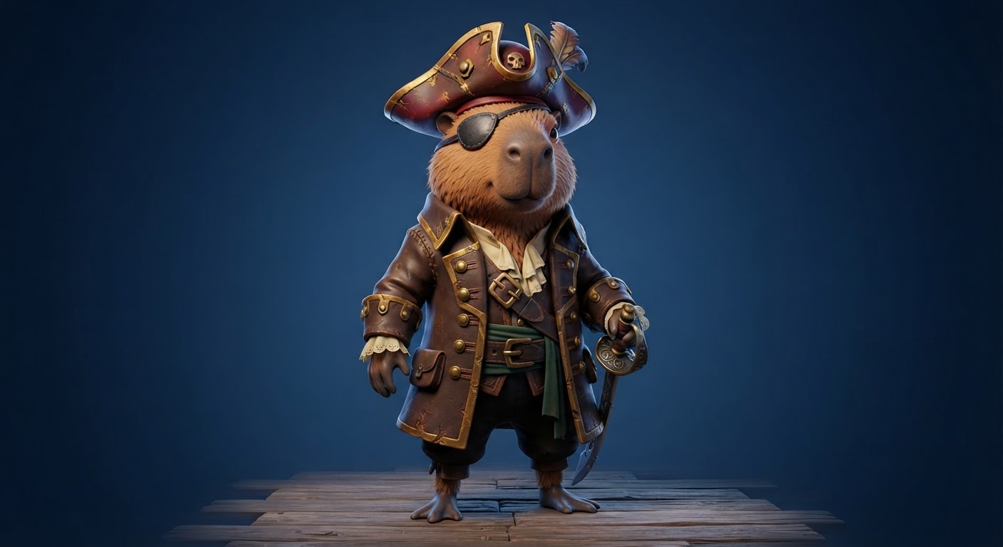 Pirate Capy Calm Capy marketplace style