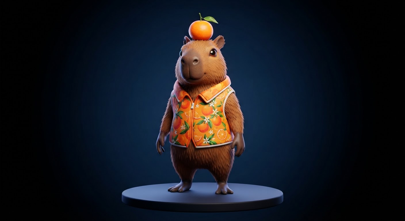 Sunny Citrus Calm Capy marketplace style