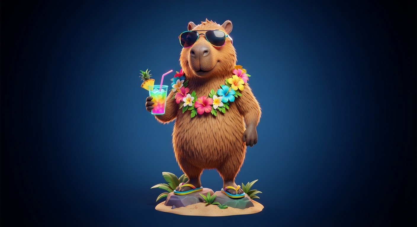 Beach Bum Calm Capy marketplace style