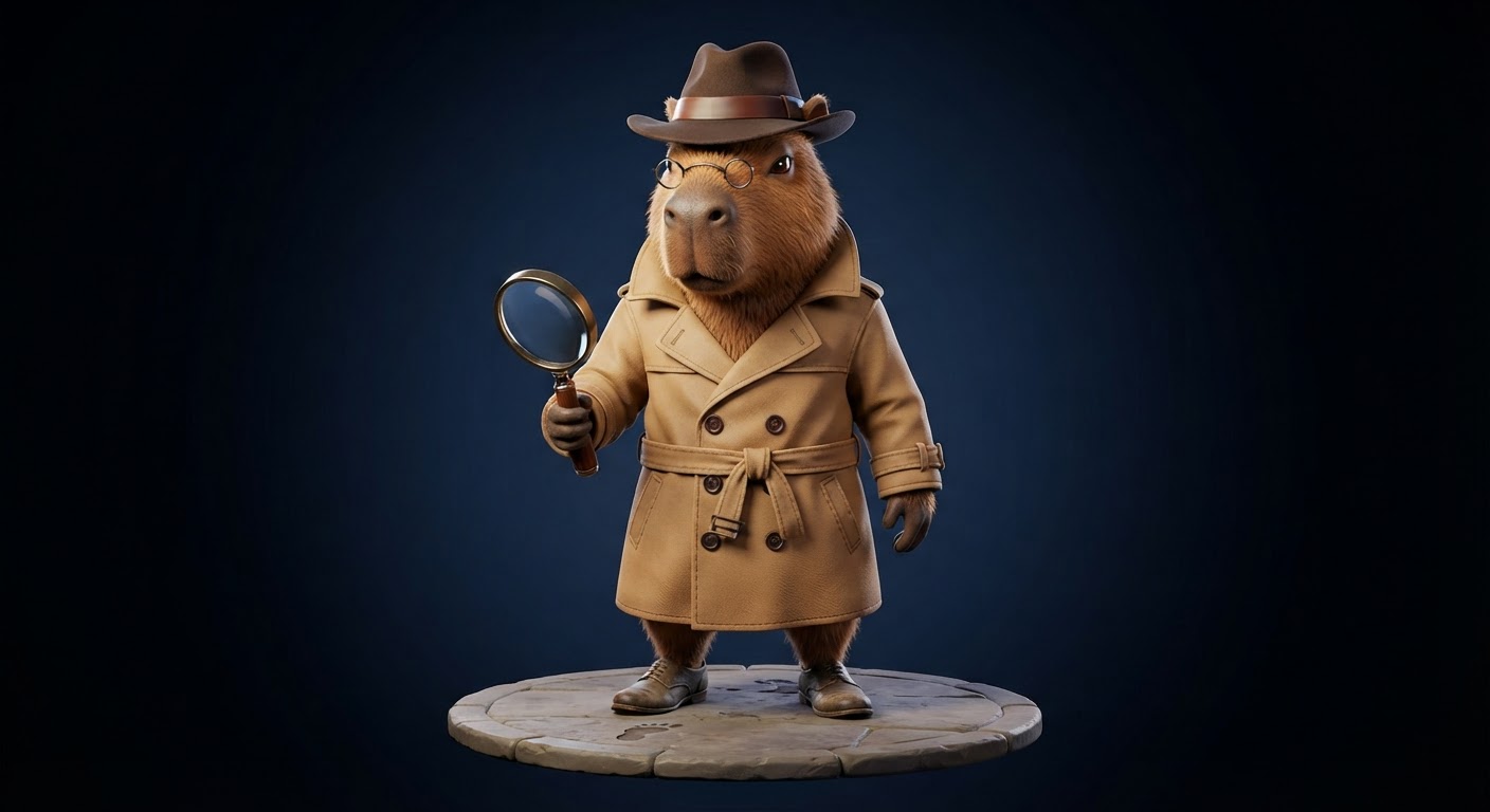 Detective Calm Capy marketplace style